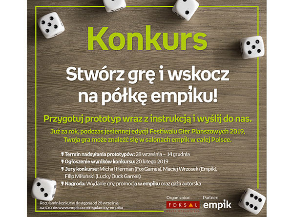 Konkurs Wymyśl Grę Fani Gier