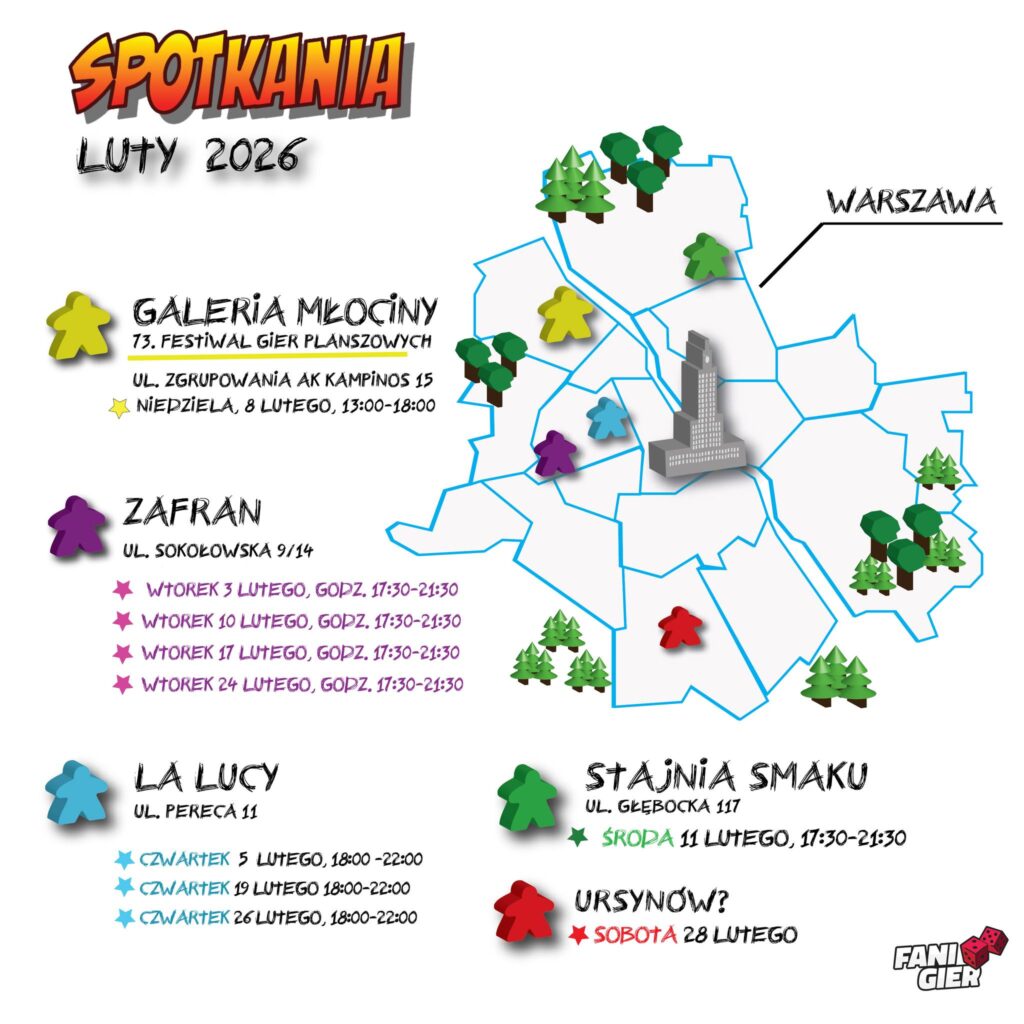 planszówki warszawa luty 2026